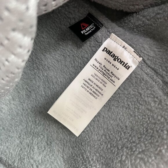 Patagonia Athletic Synchilla Snap T Fleece Pullover Jacket Grey Women’s Size M - Picture 9 of 11